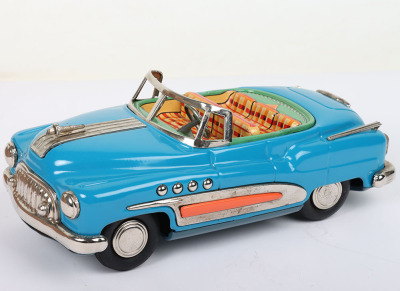 Boxed Masudaya friction driven tinplate Super Buick, Japanese 1950s - 3