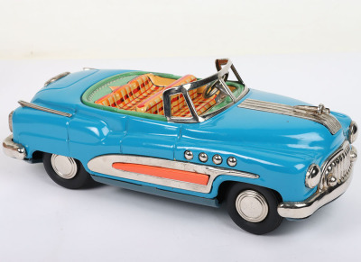 Boxed Masudaya friction driven tinplate Super Buick, Japanese 1950s - 4
