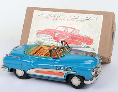Boxed Masudaya friction driven tinplate Super Buick, Japanese 1950s - 5