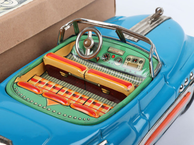 Boxed Masudaya friction driven tinplate Super Buick, Japanese 1950s - 6