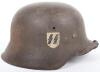 Waffen-SS Single Decal Steel Combat Helmet - 2
