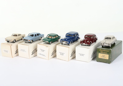 Five Rob Eddie Model 1/43 scale Volvo model cars