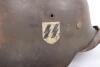 Waffen-SS Single Decal Steel Combat Helmet - 6