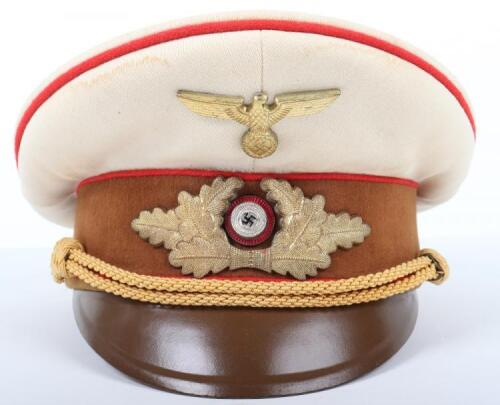 Third Reich Gau Level Summer Pattern NSDAP Political Leaders Peaked Cap