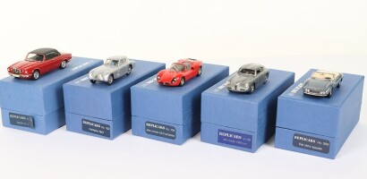 Five Replicars 1/43 scale model cars