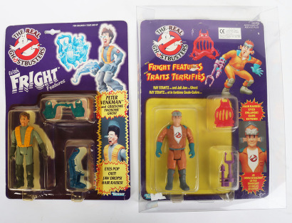 Two Vintage Kenner The Real Ghostbusters with Fright Features Action Figures