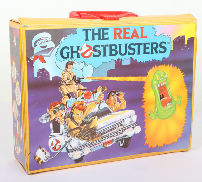 The Real Ghostbusters Collectors Case, with Vintage Kenner Action Figures