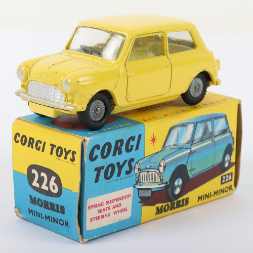 Rare Corgi Toys 226 Morris Mini Minor, yellow body