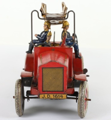 A Distler tinplate clockwork Fire Engine J.D.1614, German circa 1930 - 5