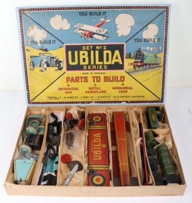 A rare Burnett Ubilda Series Set No.2 with three clockwork toys, English 1930s - 6