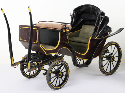 Two wooden model Victorian style carriages, - 2