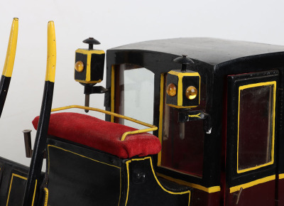 Two wooden model Victorian style carriages, - 5