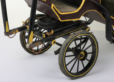 Two wooden model Victorian style carriages, - 7