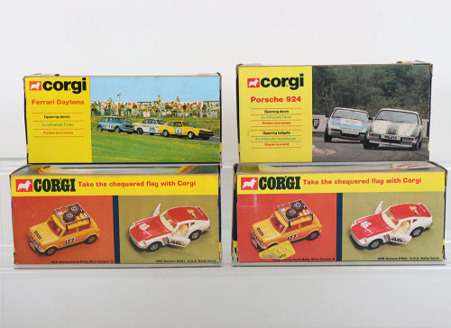 Four Corgi Le Mans/Rally Cars