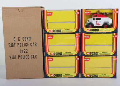 Six Corgi C422 Riot Police Cars