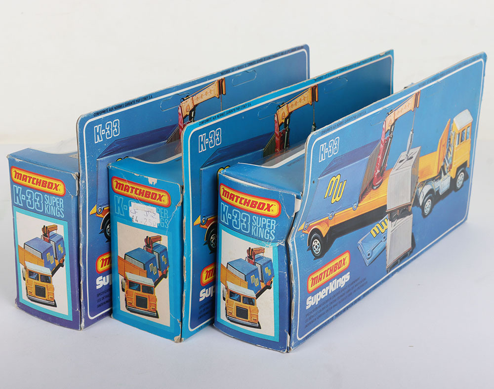 MATCHBOX BIG MODEL K-33 クレーン付きトレーラー MATCHBOX SUPER KINGS K-33 CARGO HAULER 'UNITED STATES STEEL' MINT