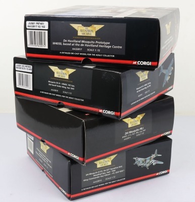 Four Corgi Aviation Archive DH Mosquito Aircraft 1:72nd Scale Models - 2
