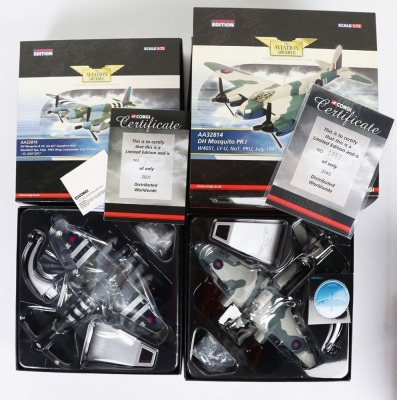 Four Corgi Aviation Archive DH Mosquito Aircraft 1:72nd Scale Models - 3