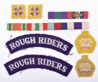 WW2 Rough Riders Cloth Insignia Grouping