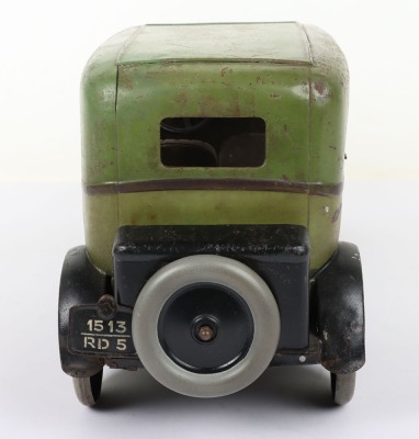 An Andre Citroen tinplate clockwork C6 4-door Saloon motor car with electric lights, French circa 1929, - 4