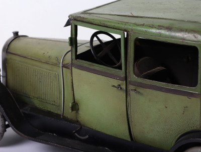 An Andre Citroen tinplate clockwork C6 4-door Saloon motor car with electric lights, French circa 1929, - 5