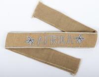 Third Reich Officers “AFRIKA” Campaign Cuff Title