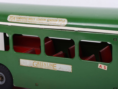 Large boxed Tri-ang toys pressed steel Green Lines single decker bus - 6