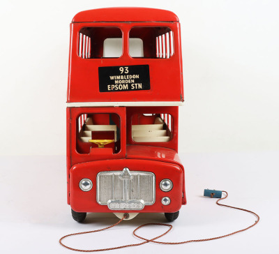 Large Tri-ang toys pressed steel London Transport double decker bus - 3