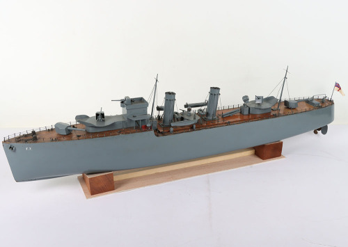 A Bassett-Lowke remote control scale model F7 Navy Destroyer, 1936