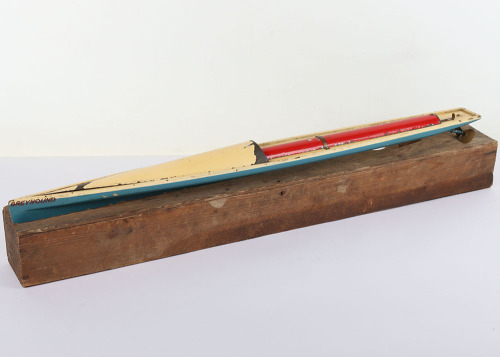 Boxed Hobbies Bowman ‘Greyhound’ Speedboat with elastic band motor, 1933