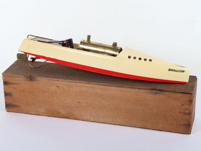 Boxed Hobbies Bowman ‘Swallow’ live steam Steamboat, 1930 - 2