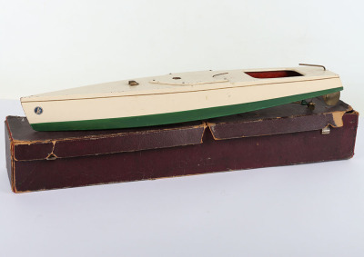 A boxed Kellner clockwork Speed boat, German circa 1935
