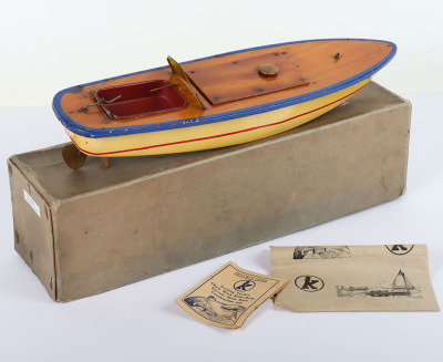 A boxed Kellner clockwork Speed boat, German circa 1935 - 2