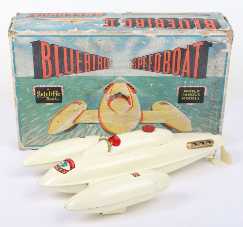 Sutcliffe boxed Bluebird II Speedboat, circa 1958