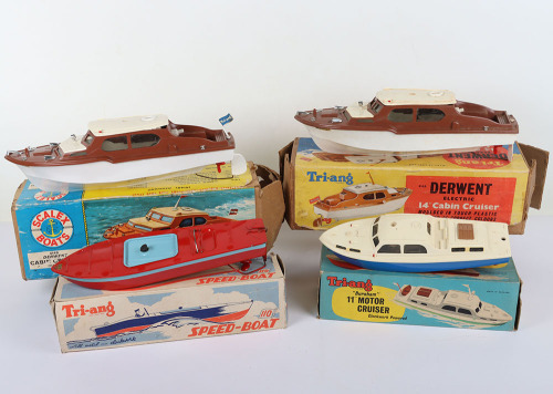 Boxed Triang boats, circa 1950s/60s