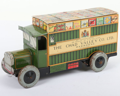Chad Valley tinplate clockwork Dennis Games delivery van CV 10032, English 1946-49 - 2