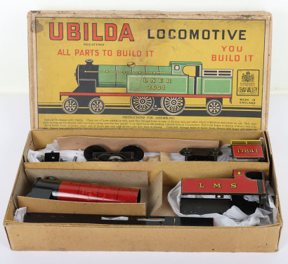 Boxed Chad Valley Ubilda clockwork Locomotive, English circa 1948