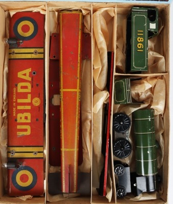 A rare Burnett Ubilda Series Set No.2 with three clockwork toys, English 1930s - 3