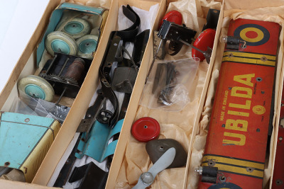 A rare Burnett Ubilda Series Set No.2 with three clockwork toys, English 1930s - 4
