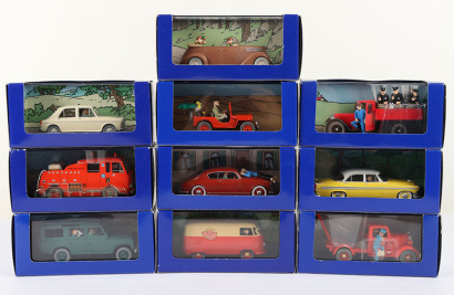 Ten Herge/Moulinsart Tin Tin Diecast Models