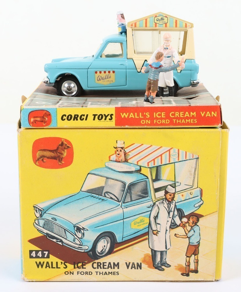 Corgi Toys 447 - Ford Thames Wall's Ice Cream Van - Miniature Boîte D'origine