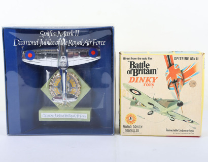 Two Dinky Toys Spitfire Mark II Aircraft Models