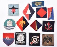 13x Royal Artillery & Anti-Aircraft Cloth Formation Signs