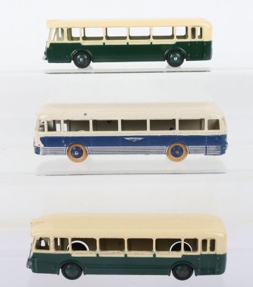 Three French Dinky Toys Buses