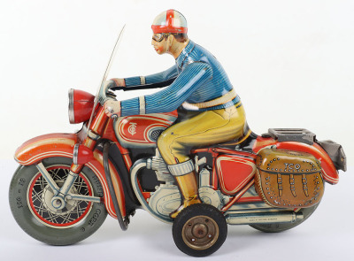 Large Tipp & Co friction driven Motorbike, German 1950s - 2