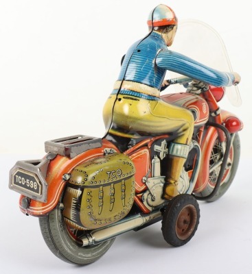 Large Tipp & Co friction driven Motorbike, German 1950s - 4