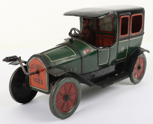 Hess 1022 tinplate flywheel operated Limousine, German circa 1920