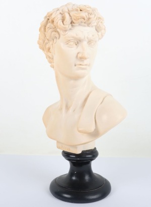 A 20th century resin bust of David