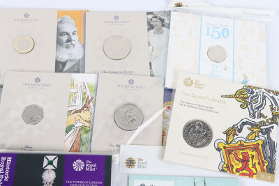 A mixture of various Brilliant Uncirculated £5, £2 and 50p, with two London 2012 £5 collections - 9