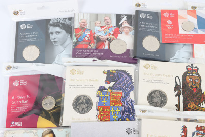 A mixture of various Brilliant Uncirculated £5, £2 and 50p, with two London 2012 £5 collections - 11